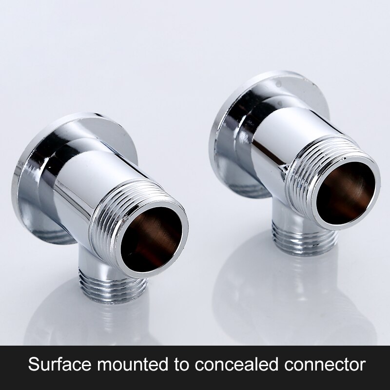 Badkamer Kraan Douche Vervangen Deel Verstelbare Adapter Massief Messing Wall Mounted Breedte Vervanging Hoekstopkraan Accessoires: Connector