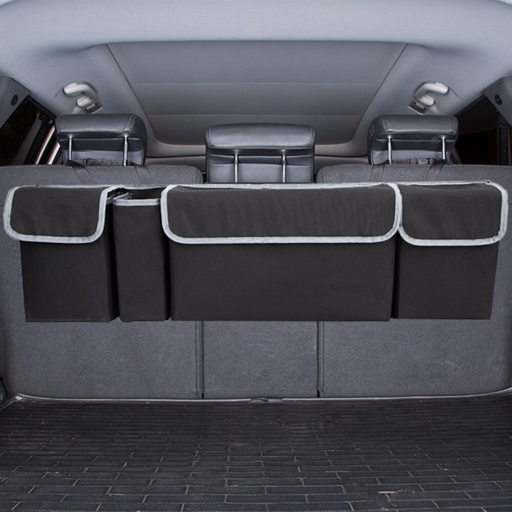 Kawosen bil bagagerumsjusterbar justerbar bagsædet opbevaringspose høj kapacitet multi-brug oxford bilsæderyg arrangør ctob 02