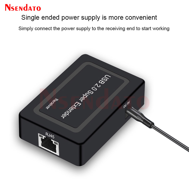2 Port USB 2.0 Extender 100M Over Cat5e/6 USB Naar RJ45 Ethernet Kabel Adapter voor Camera Muis Toetsenbord printer USB Flash Disk