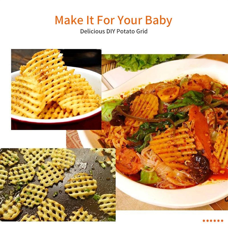 Potato Grid Slicer Wave knife Vegetable Grater Corrugated Net Chopper Cutter Chipper Salad Kitchen Shredder Peeler Masher Gadget