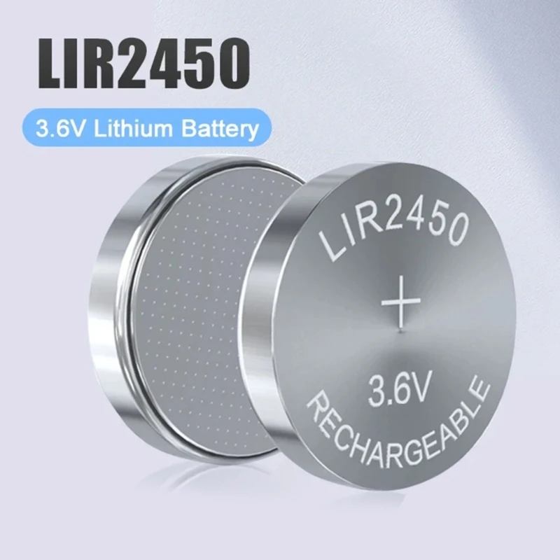 5er-Pack LIR2450 LIR 2450 3,6 Lithium-Akkus ersetzen CR2450 DL2450 BR2450 für Fernbedienungsuhren