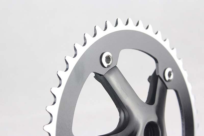 Fixed Gear 44T Crank Set Bike Bicycle Aluminum Chainwheel Alloy Crank Set Sprocket Crankset
