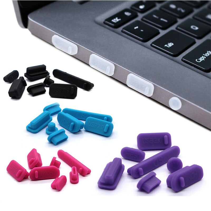 13 pçs/set Colorido Silicone Anti Poeira Tampa Da Ficha Stopper plugue poeira Laptop laptop à prova de poeira plugue poeira usb Acessórios de Computador