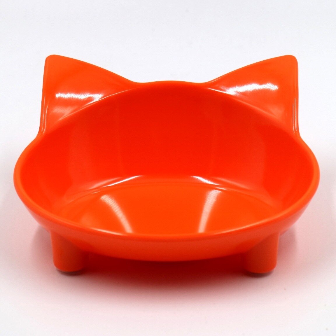 Kattenvoer Kom Huisdier Servies Verdikte Kat Oren Vorm Feederbowl Antislip Leuke Voedsel Water Dispenser Voor Katten Gerechten huisdieren Benodigdheden: Orange