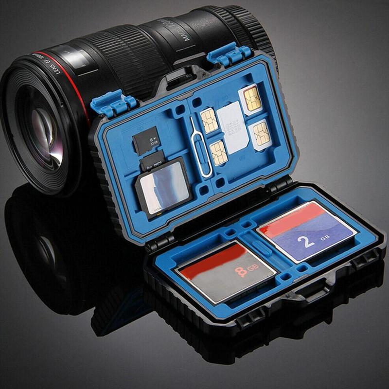 Waterproof Memory Card Case SD Card Stocker Shell Protector Cover Storage Box Memory Cards Case