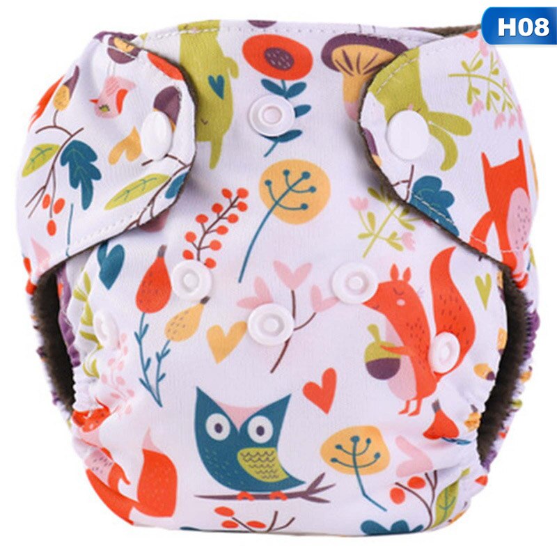 Leuke Cartoon Pttern Luier Voor Baby Kids Bamboe Houtskool Ultradunne Pasgeboren Baby Luiers Nb Aio Doek Luier Fit Voor 0-3Kg: DP0057H08