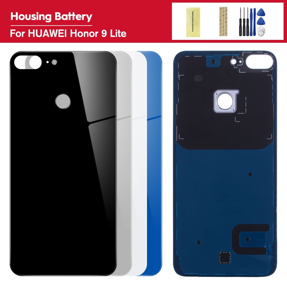 100% Original For HUAWEI Honor 9 Lite Back Cover PC+Glass Battery Case,For Honor 9Lite Door Rear Replacement Housing Cover