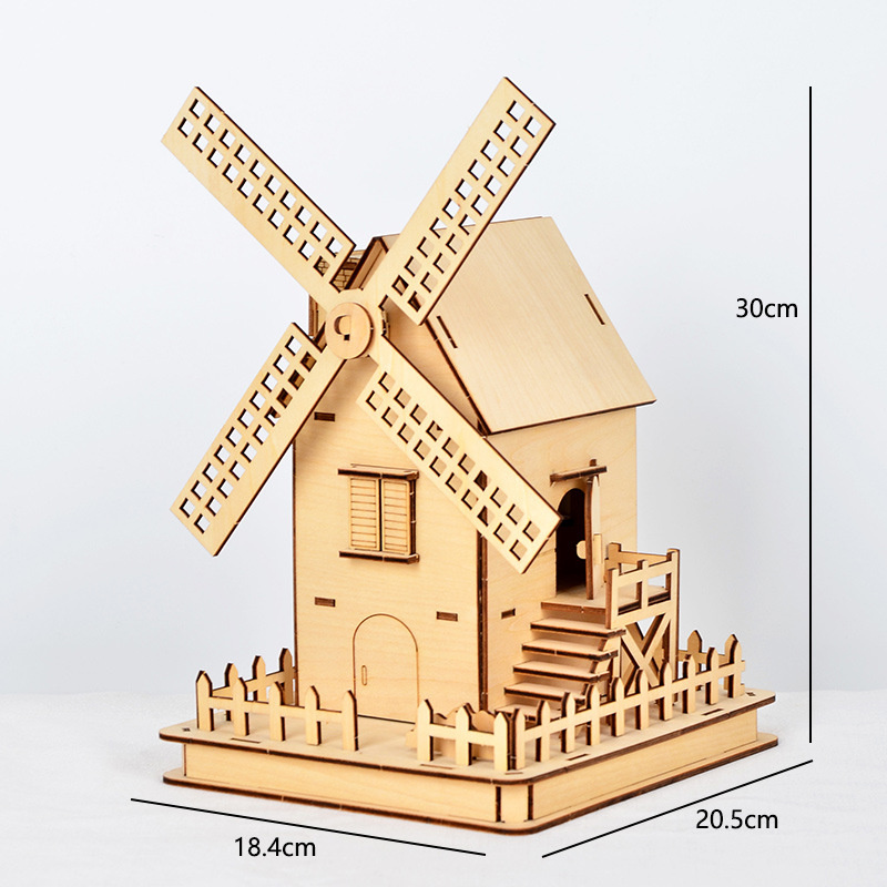 Chinese Style Japanese Style House wooden hand-assembled Street View theater DIY ornaments food and play model toys: ZH021