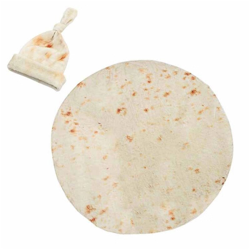 Burrito Coperta Del bambino Farina Tortilla Coperta a Pelo Morbido avvolgere Cappello di Alta Qualità Comodo Forniture Infantili Del bambino con Il Cappello
