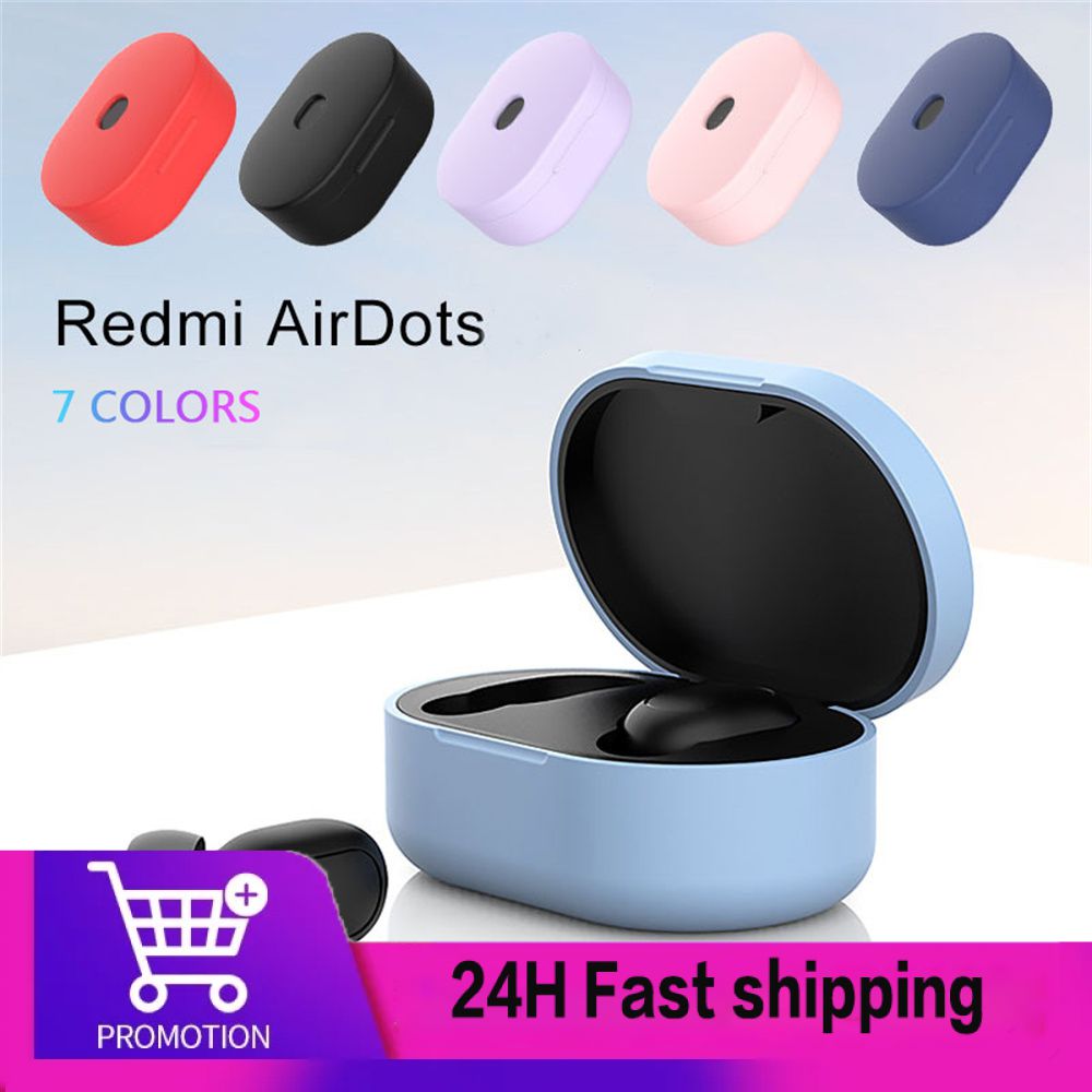 Silicone Protective Cover Earphone Case For Xiaomi Redmi Air Case /Global Version Redmi Airdots "Mi True Wireless Earbuds Basic