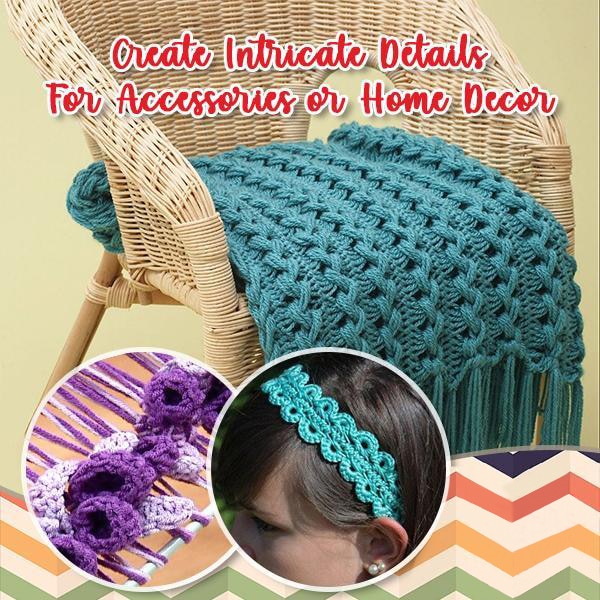 Enkel mini halsduk stickmaskin diy scarf spets väva enhet handverktyg