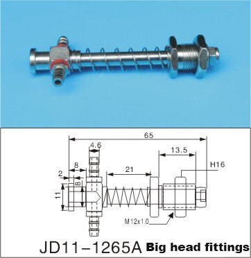Robot accessories fittings Big head fittings pneumatic vacuum cup holder Fitting pneumatic component Tail intake: M12-11-L65A
