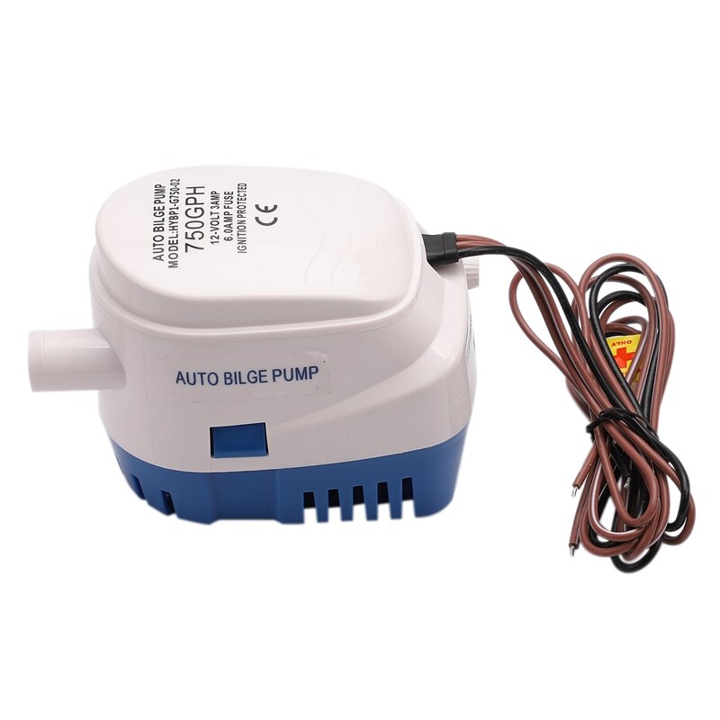 12V 750GPH Marine Dompelpomp Automatische Float Pomp Met Vlotterschakelaar Marine/Aas Bin/Vis