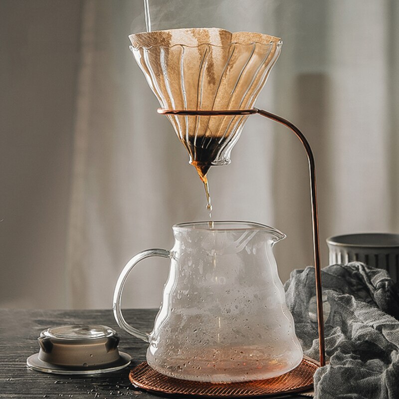 Coffee Dripper V60 Pour Over Coffee Pot Hand Brewing Pots Coffee Filter Cup Coffee Kettle Dripper Stand Coffee Maker Set