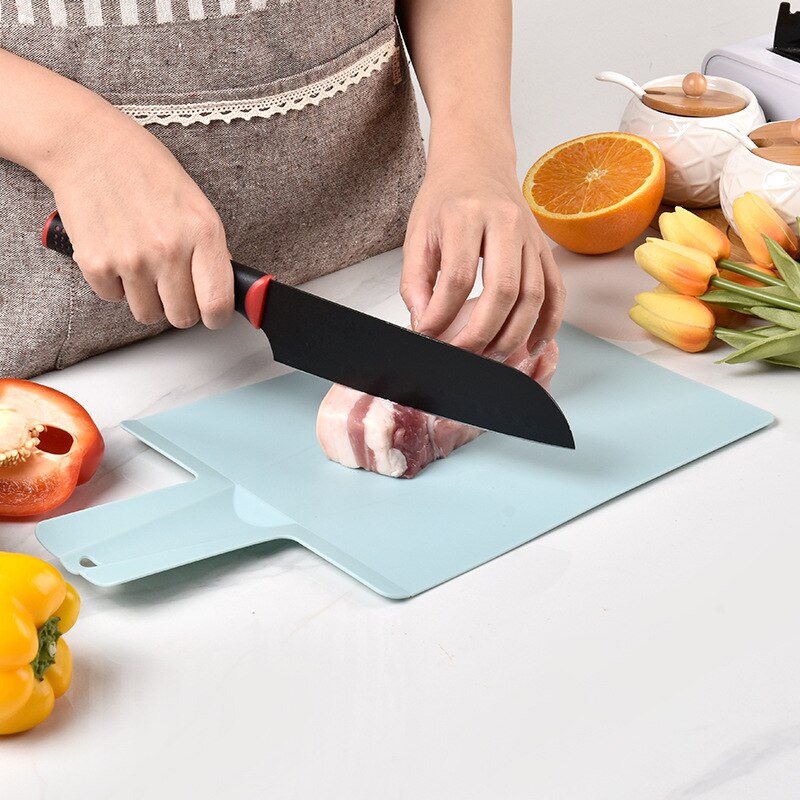 Folding Chopping Blocks Cutting Board Food Grader Plastic Chopping Board Plastic Vegetable Meat Cutting Board Kitchen Accessorie