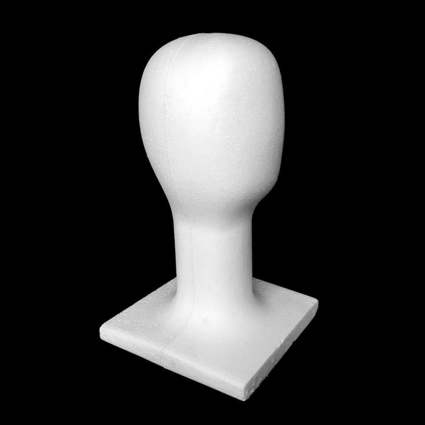 Mannequin Female Foam Long Neck Head Model Hair Hat Wig Glasses Stand Display Hat Display Stand Y713