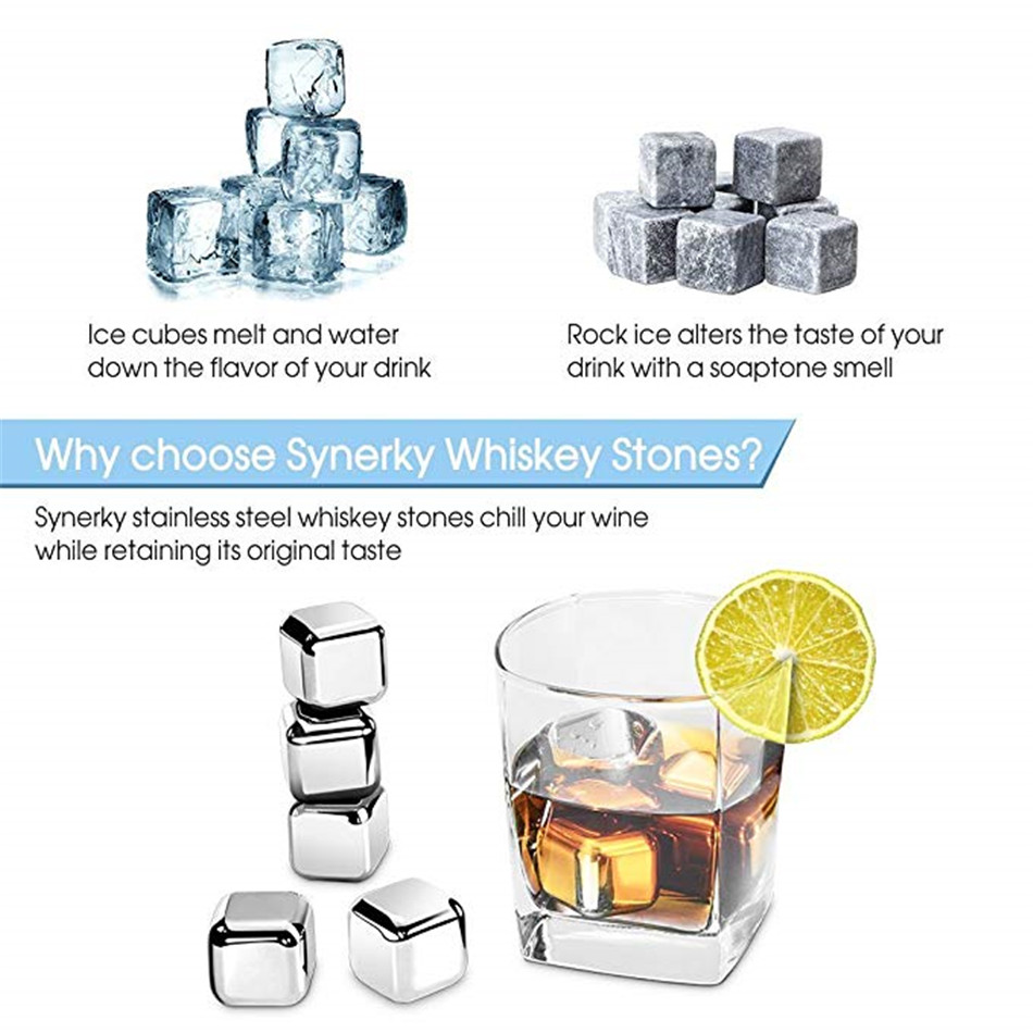 Olakin Whisky Steine[8 Stück], Whisky Stones, Kühlsteine, Eiswürfel