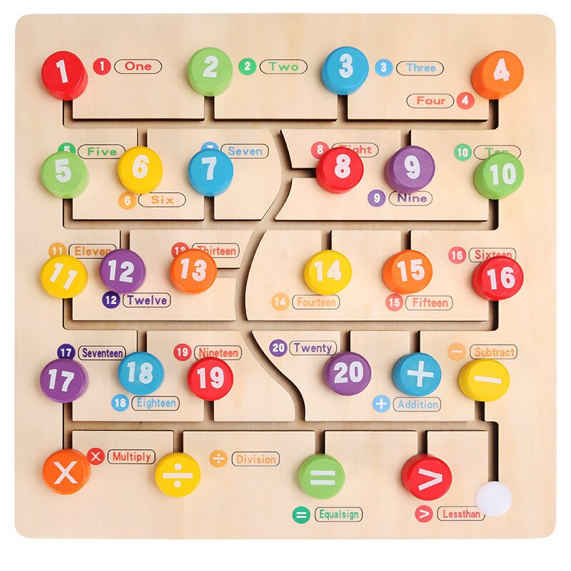 Holz Spielzeug Labyrinth Rutsche Rätsel Spielzeug für freundlicher freundlicher Baby Zahlen Buchstaben FrüHenne Bildungs Lernen Spielzeug für Kleinkind Junge Mädchen