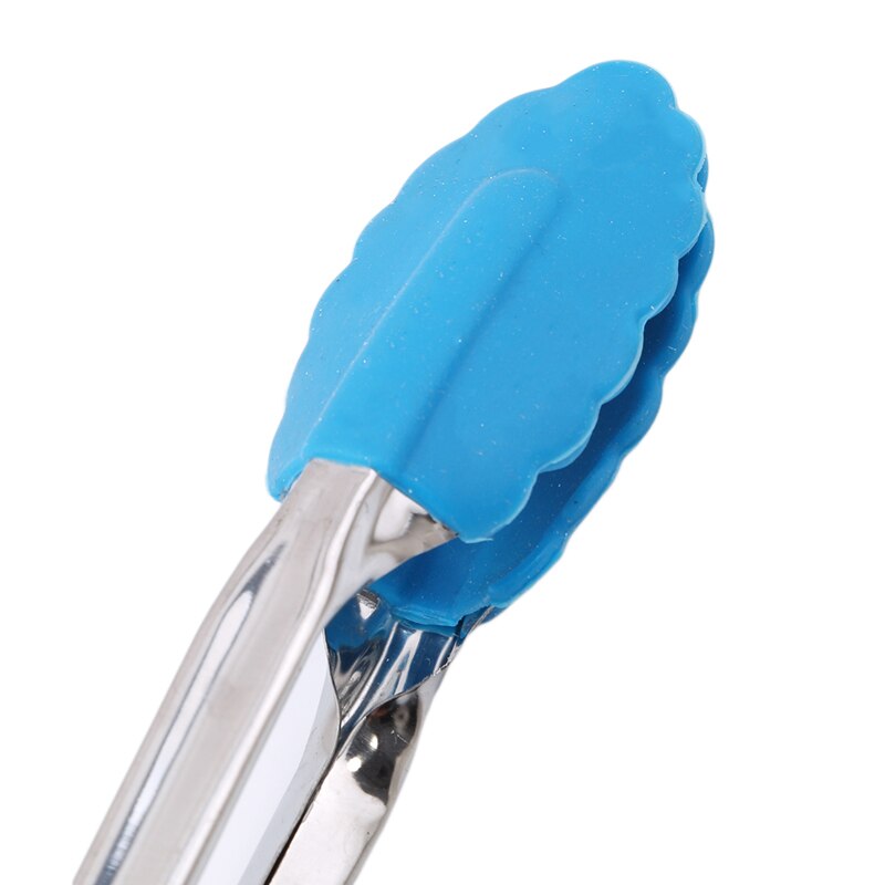 1 Pc BBQ Tongs Silicone Cover Food Tongs Lock Barbecue Clip Clamp Stainless Steel Bread Tongs Kitchen Tools
