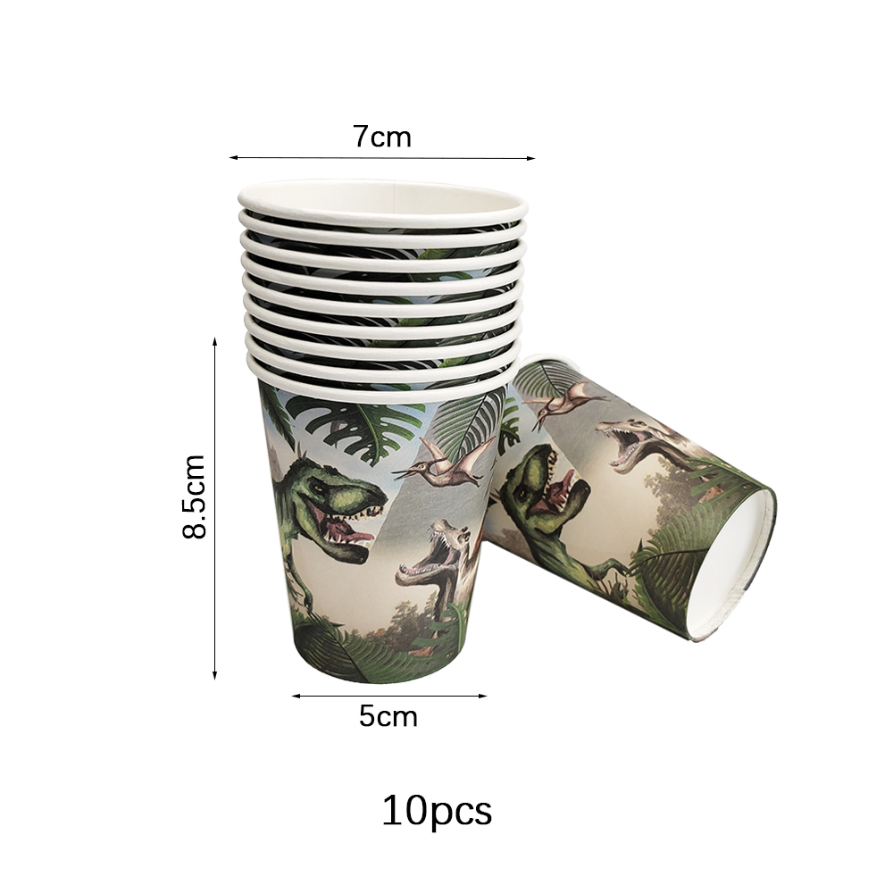 Dinosaur Disposable Tableware Dinosaur Theme Paper Plate Cup Birthday Party Decorations Safari Jungle Party Supplies Baby Shower: VIOLET/紫罗兰