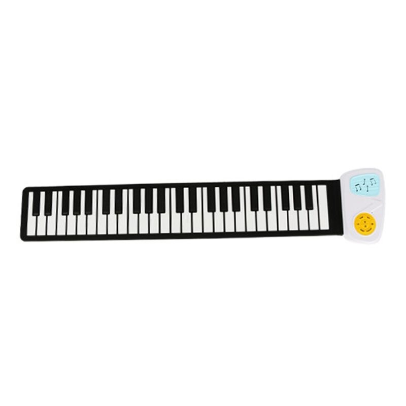 Rainbow Roll Up Piano Portable Foldable Standard 49 Keys Flexible Soft Silicone Electronic Music Piano Keyboard for beginner