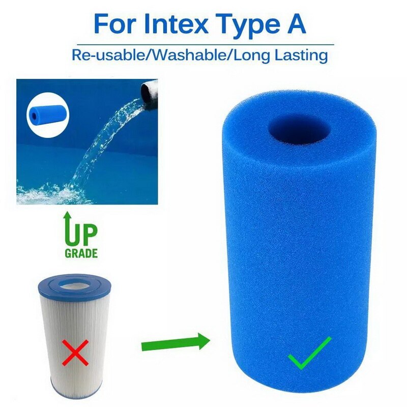 Genanvendelig vaskbar swimmingpools skumfilter svamp biofoam filtreret pumpe 1pc