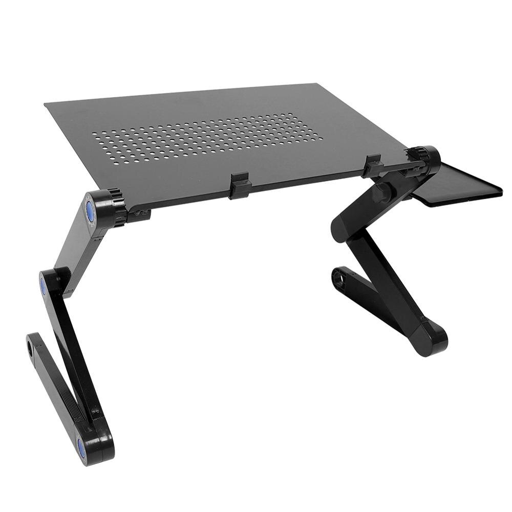 Justerbar aluminium bærbar skrivebords seng foldbar bærbar notesbog justerbar computer bord bordstand bærbar tv seng lapdesk