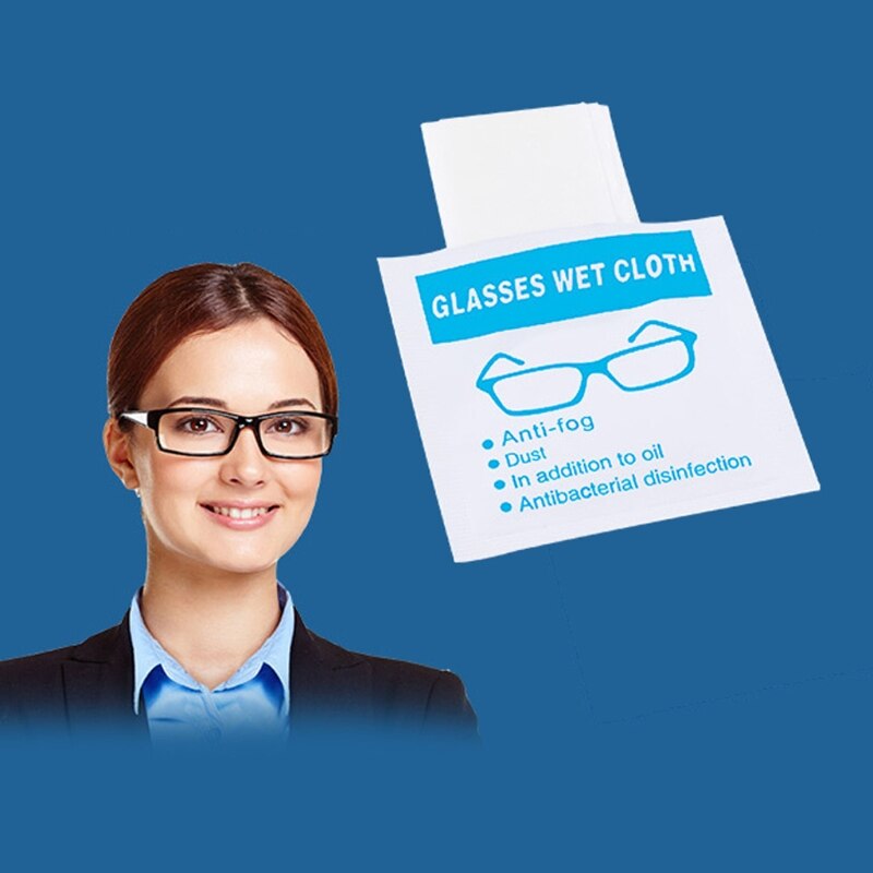 100Pcs Lens Schoonmaakdoekjes Bevochtigd Individueel Verpakt Schermen Tabletten Camera Lenzen Brillen Schoonmaken Kit