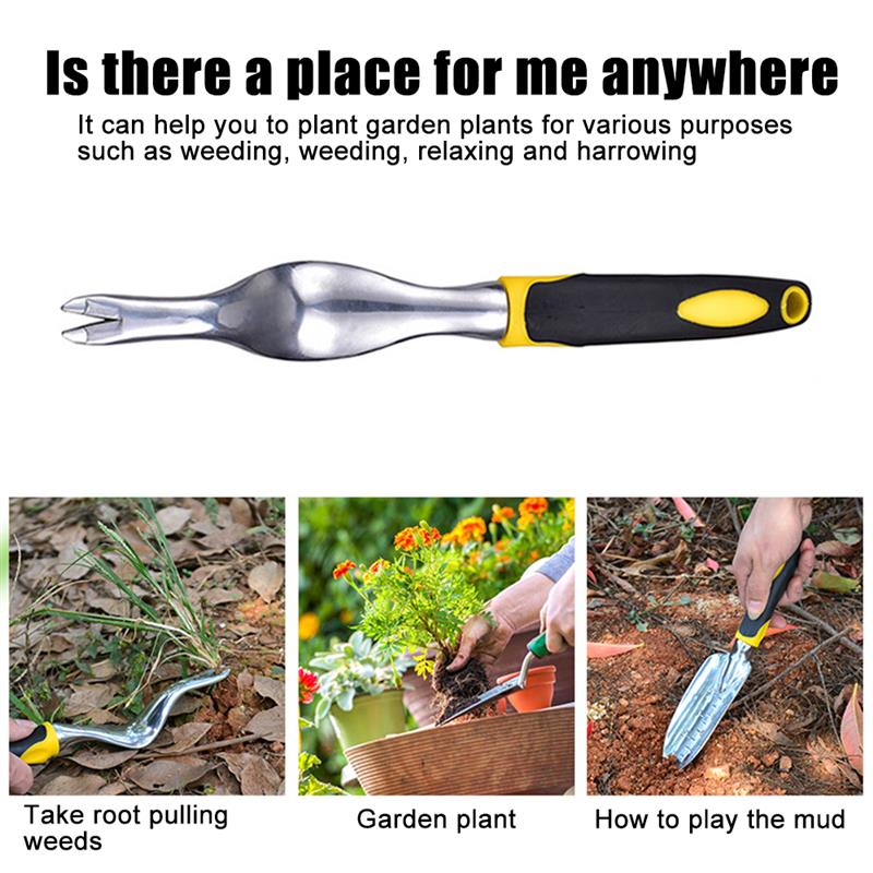 Juego de herramientas manuales de jardinería, rastrillo y pala de mano con escamas para trasplante, deshierbe, cultivador, paleta, herramientas de mango ergonómico antideslizante