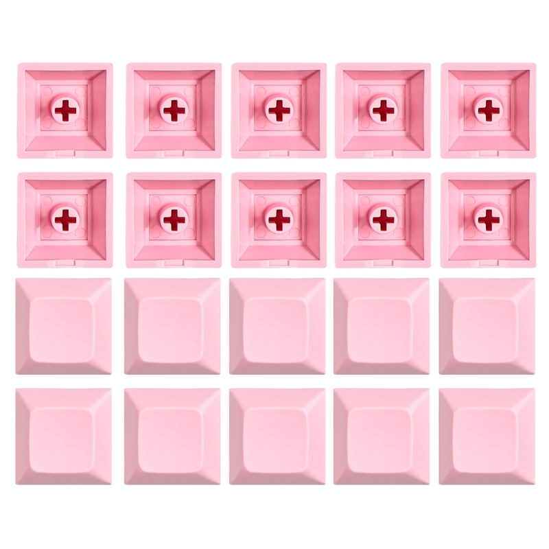 DSA 1U Keycap Set PBT Blank Keycaps DSA Profile 1U Height Keycap Set For Gaming Mechanical Keyboard 20PCS: Pink