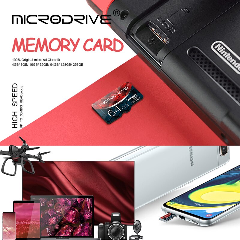 Tarjeta de Memoria, Tarjeta SD, 32GB, 64GB, Clase 10, Micro SD de alta velocidad de 8GB, 16GB, Microsd, Tarjeta de Memoria de 128GB, mini Tarjeta TF