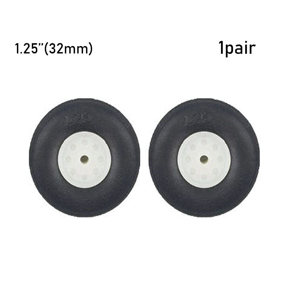 1 Paar Kinderen Vliegtuig Speelgoed Onderdelen Zwarte Staart Wiel Rubber Pu Plastic Hub 1 " - 3" Inch Voor rc Vliegtuig Vervanging Speelgoed Vliegtuig Accessoire: 32mm