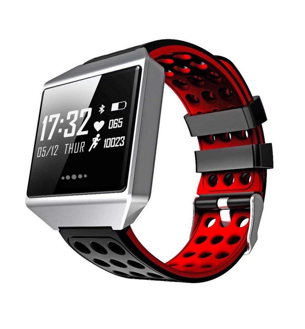 Smart Horloge CK12 Horloge Bloeddruk Grafeen Ecg Hartslagmeter Smart Armband Fitness Tracker Smartband Voor Iphone Xiaomi: Rood