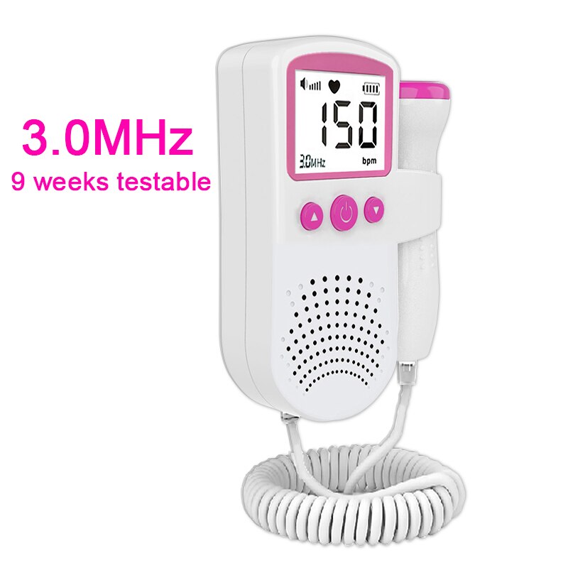 Foetale Doppler 3.0 Ultrasound Geluid Baby Heartbeat Monitor Detector Lcd Digitale Prenatale Pocket Fetal Doppler