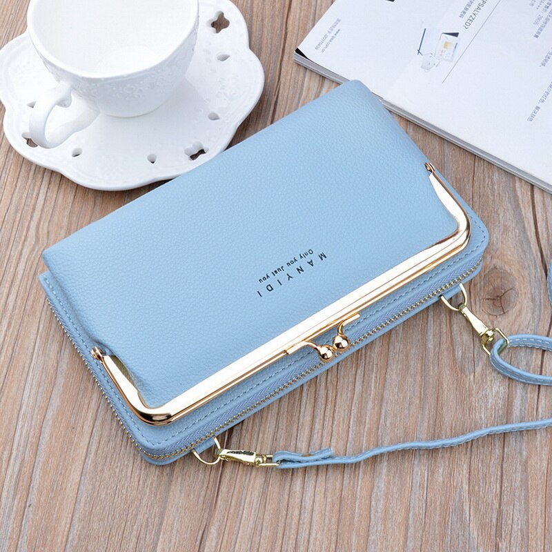 Dames portemonnee merk mobiele telefoon portemonnee grote kaarthouders portemonnee handtas portemonnee clutch messenger schouderbanden tas crossbody: E773280a