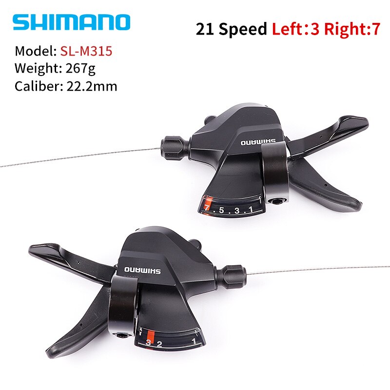 SHIMANO Altus SL-M315 SL-M310 MTB Shifter 2X7 2X8 3x7 3x8 2 3 7 8 14 16 21 24 S Speed Mountain Bike Shift Lever Trigger Set: SL-M315 3x7 speed