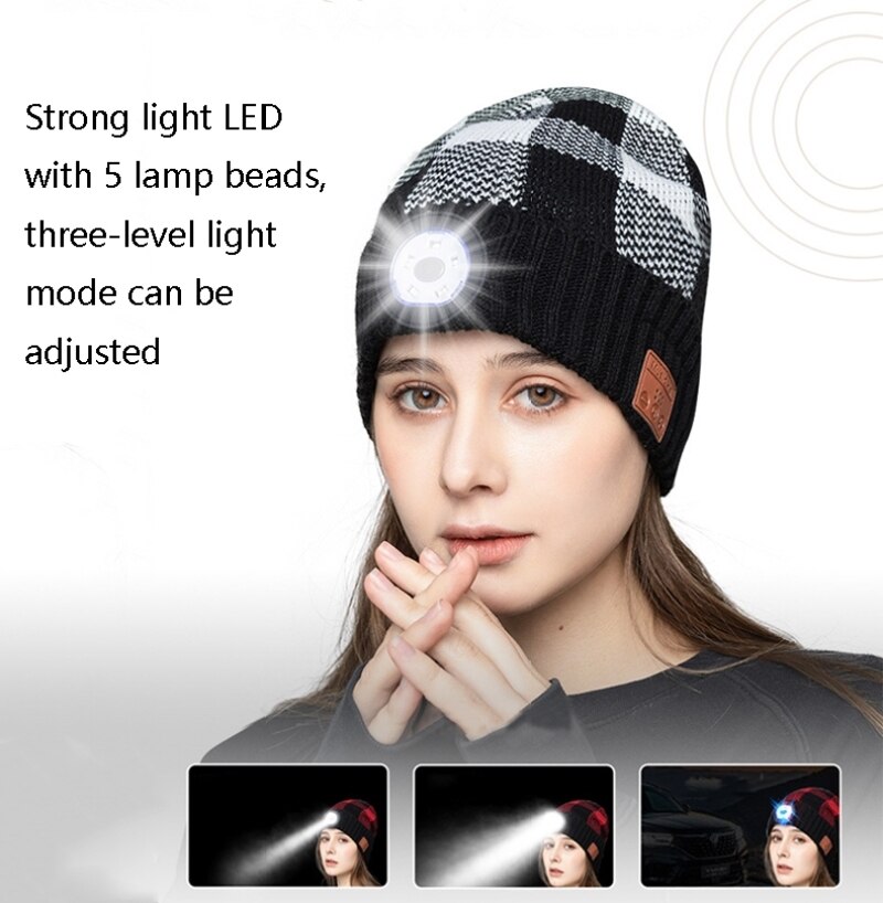 M3- bl bluetooth-led-musik-headset-hut damen warme nachtbeleuchtung hut