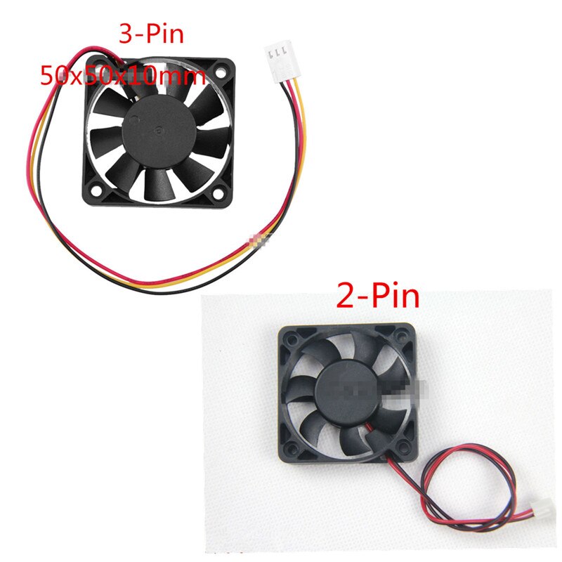 12v mini ventilateurs de refroidissement pour ordinateur - petits 50mm x 10mm dc sans balais 2- broches  /3 broches