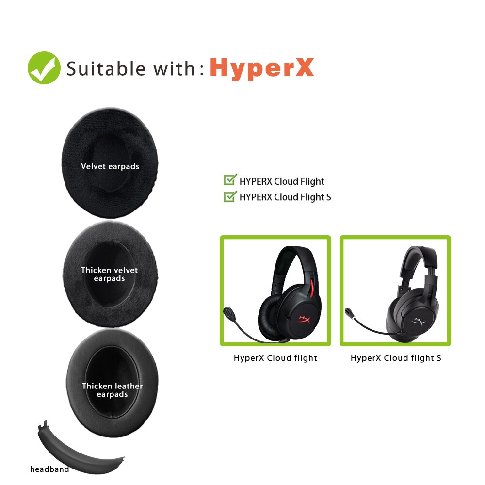 NullMini-almohadillas de repuesto para HyperX Cloud Flight, auriculares, diadema, manga de orejera