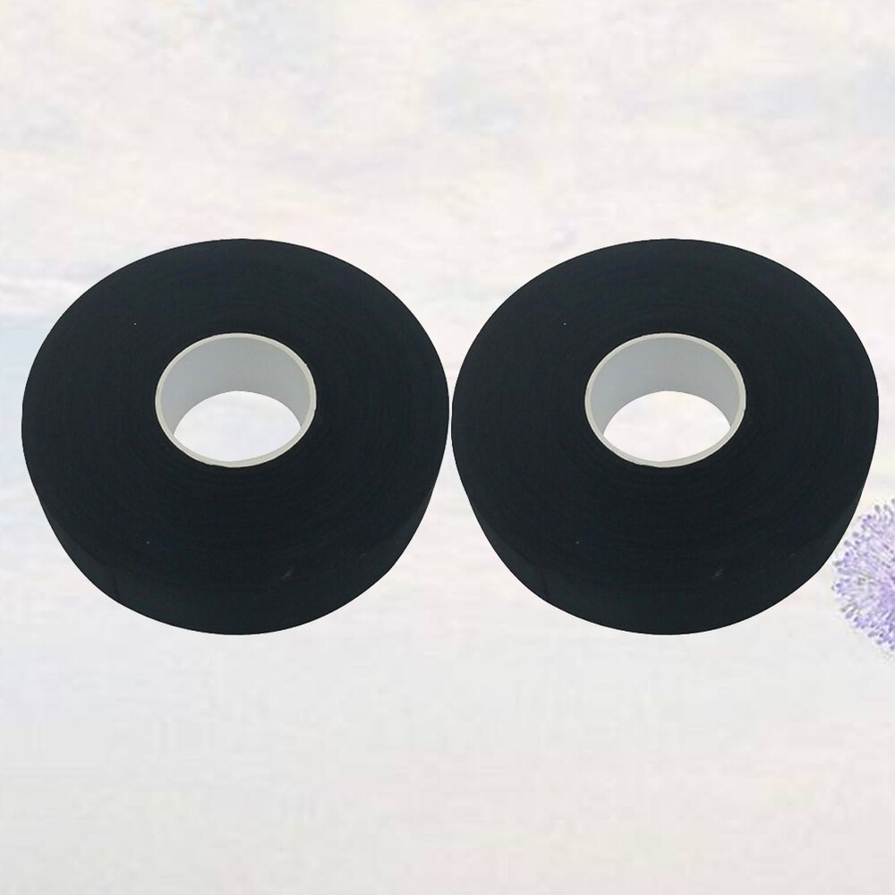 2 Pcs Hockey Stick Tape - 20M Length - Anti-Slip Sport Waterproof Cotton Wrapper: Black