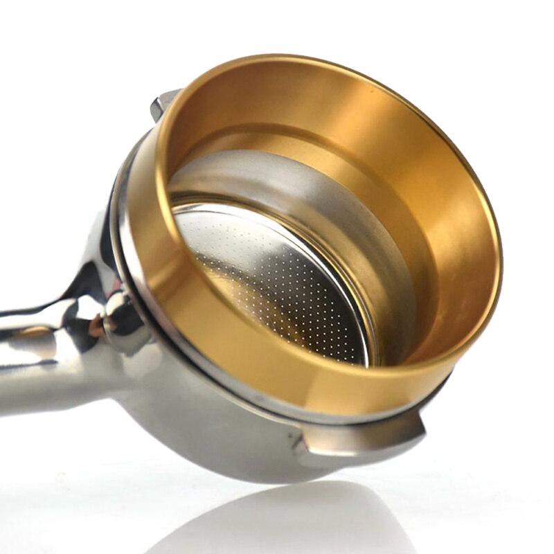 Stainless Steel Coffee Filter Handmade Espresso Dosing Funnel Universal Coffee Cylinder Cachter Powder Dosing Ring Coffee Maker