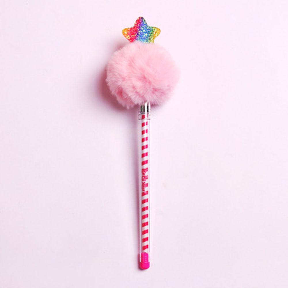 1 Pc beau pompon neutre Gel stylo 0.5 MM Signature moelleux Gel stylo fournitures scolaires papeterie Papelaria Escolar