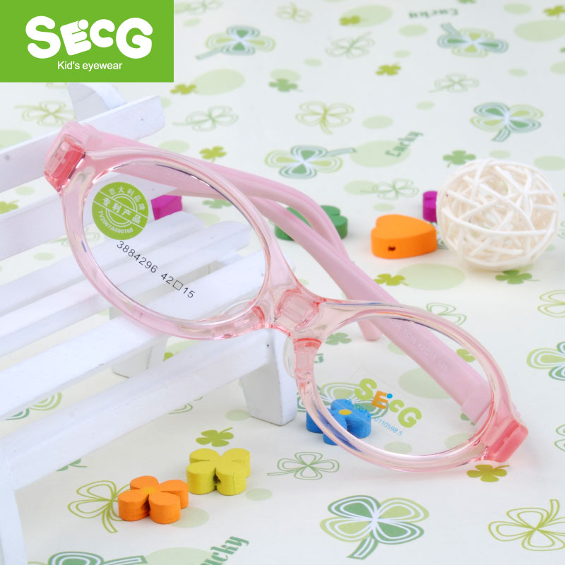 SECG-gafas ópticas desmontables para niños pequeños, lentes suaves y redondas para miopía, 3 almohadillas cómodas para la nariz, gafas