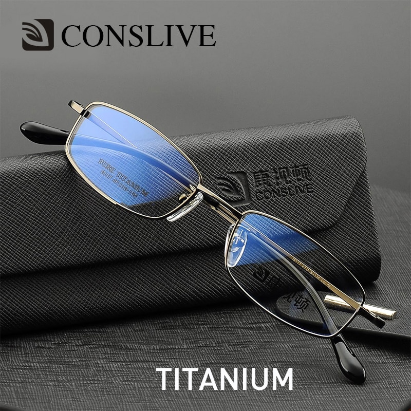 Men Optical Glasses Frames Small Titanium Eyeglasses Severe Myopic Astigmastism Titanium Glass Spectacle Frame for Man T8117