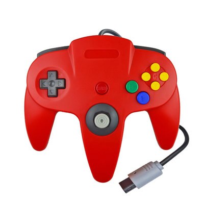 Gamepad Wired Controller Joypad For Gamecube Joystick Game Accessories For Nintend N64 For PC Computer Controller: red