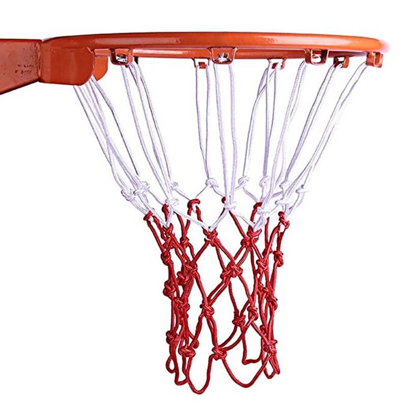 Standard Nylon Basketball Net Thread Sports Basketball Hoop Mesh Backboard Rim Ball Pum White Red Blue