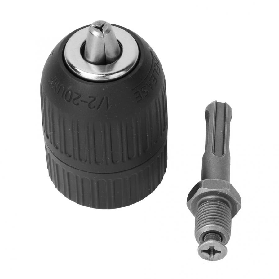 2-13mm 1/2-20UNF Self-locking Keyless Chuck Impact Hammer Drill Bit Conversion Holder electric drill ferramenta herramientas
