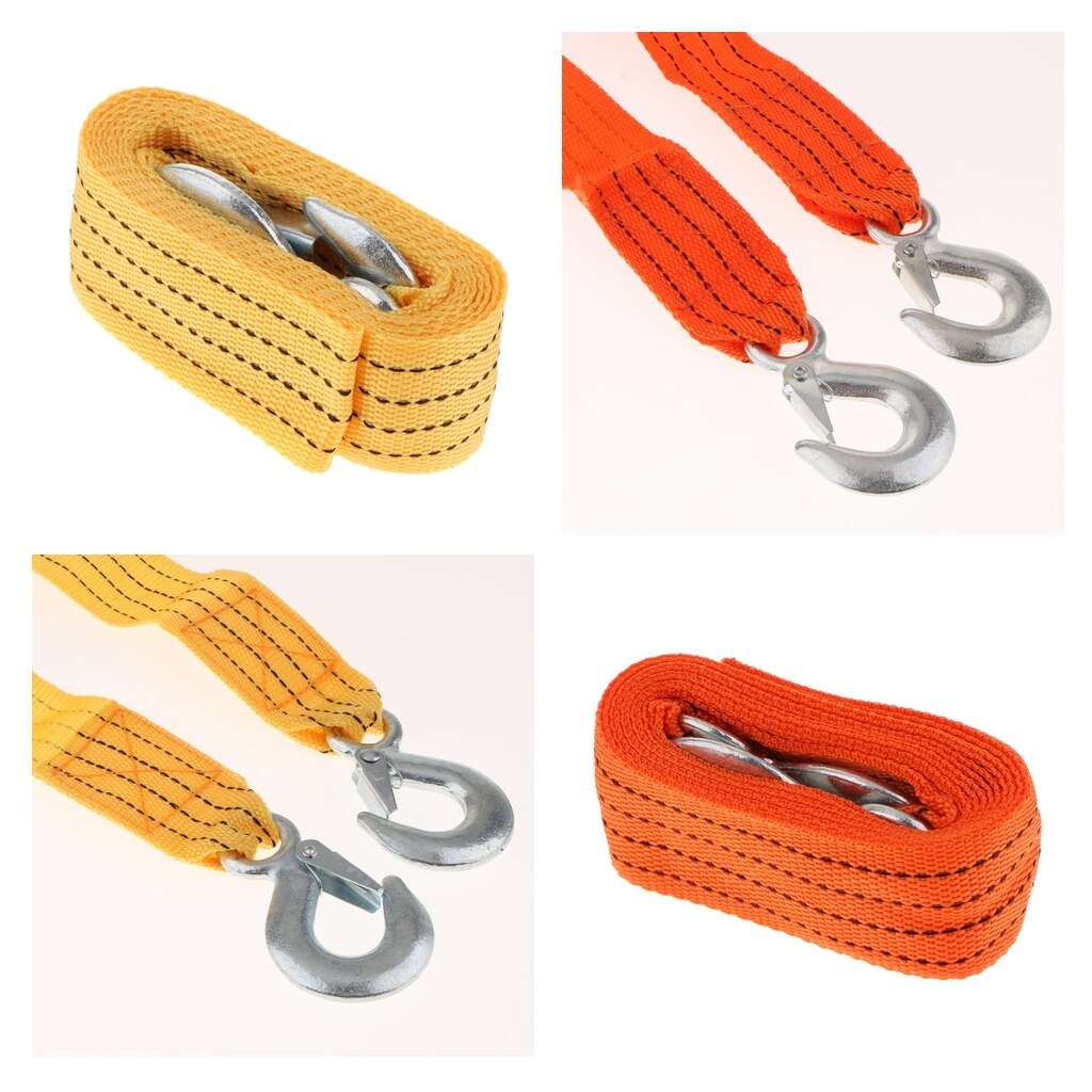 2 X Tow Strap &amp; Hook Heavy-Duty 2 In. X 10 Ft.x 10,000 Lb Polyester