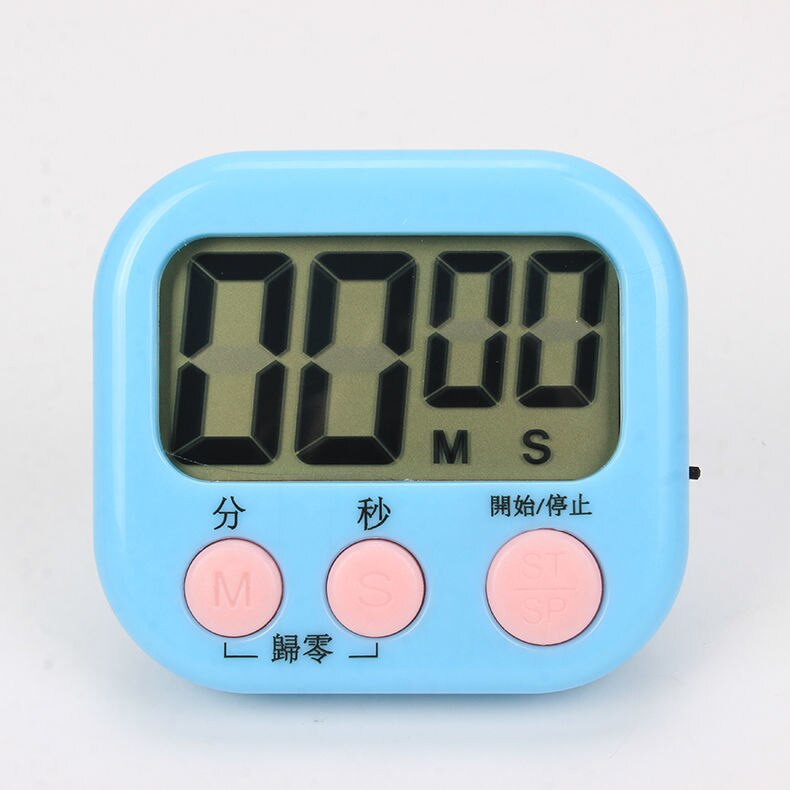 Kitchen Timer Timer Reminder Loud Students Countdown Timer Timer Electronic Alarm Clock Stopwatch Cute Tomato Clock: Upgraded Blue  Switch   Memory   Magnet   Battery