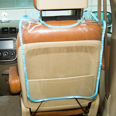 Bil bagsæde beskyttelsesdæksel til børn kick mat mudder ren bil vandtæt sæde anti kick barn covers til spædbørn: Blå